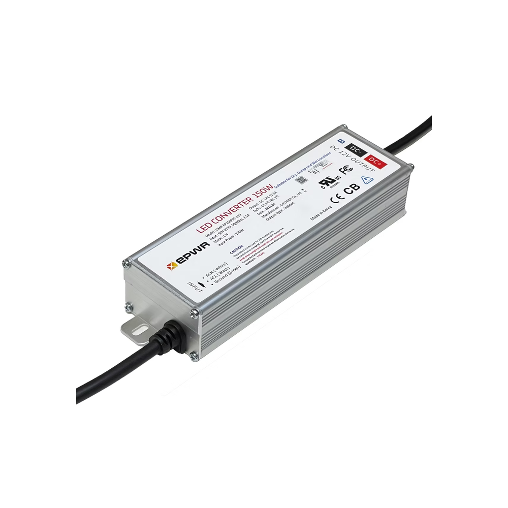 EPWR 12 Volt - 150 Watt LED Power Supply IP68