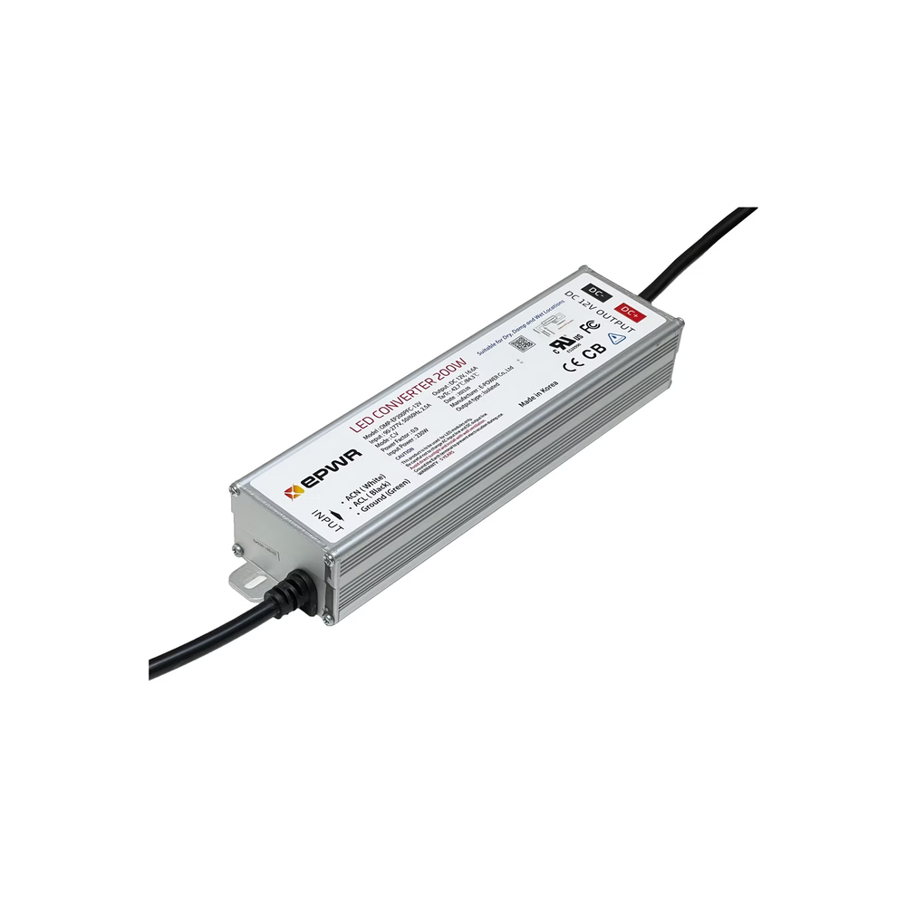 EPWR 12 Volt - 200 Watt LED Power Supply IP68